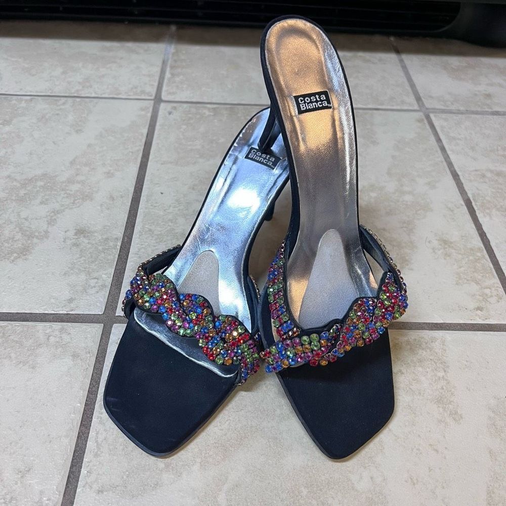 Costa Blanca Multi Colored Stoned Shoes Size 10 1/2(fits like a 10) NWOT Never W